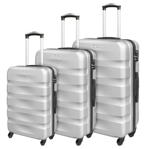 Set Di 3 Valigie Rigide ABS Valigia Da Viaggio Con Chiusura Lucchetto Combinazione Grande Media Piccola Forti Resistenti Manico Telescopico Trolley Borsa Vacanze Set Viaggio Treno Aereo Auto