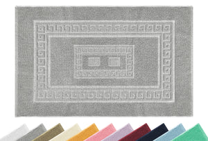 Tappeto Bagno Assorbente In Spugna Varie Misure Da Scendidoccia A Tappeto Grande Lavorazione Jacquard Tinta Unita Ricamo Cornice Lavabile Lavatrice