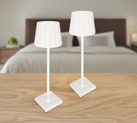 Coppia Di Lampada Da Tavolo LED Set 2 Pezzi Design Moderno Senza Fili Ricaricabile Controllo Touch Selezione Colore Intensità Dimmerabile Altezza Regolabile Con Adattatore Per Bottiglia 3000/4500/600K