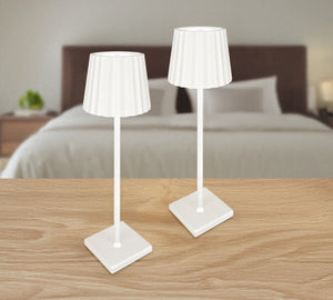 Coppia Di Lampada Da Tavolo LED Set 2 Pezzi Design Moderno Senza Fili Ricaricabile Controllo Touch Selezione Colore Intensità Dimmerabile Altezza Regolabile Con Adattatore Per Bottiglia 3000/4500/600K