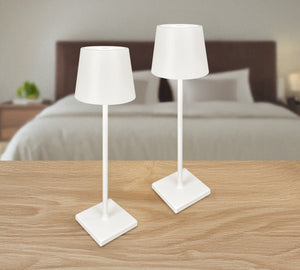 Coppia Di Lampada Da Tavolo LED Set 2 Pezzi Design Moderno Senza Fili Ricaricabile Controllo Touch Selezione Colore Intensità Dimmerabile Altezza Regolabile Con Adattatore Per Bottiglia 3000/4500/600K