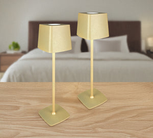 Coppia Di Lampada Da Tavolo LED Set 2 Pezzi Design Moderno Senza Fili Ricaricabile Controllo Touch Selezione Colore Intensità Dimmerabile Altezza Regolabile Con Adattatore Per Bottiglia 3000/4500/600K