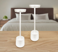 Coppia Di Lampada Da Tavolo LED Set 2 Pezzi Design Moderno Senza Fili Ricaricabile Controllo Touch Selezione Colore Intensità Dimmerabile Altezza Regolabile Con Adattatore Per Bottiglia 3000/4500/600K