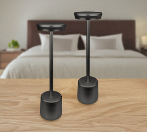 Coppia Di Lampada Da Tavolo LED Set 2 Pezzi Design Moderno Senza Fili Ricaricabile Controllo Touch Selezione Colore Intensità Dimmerabile Altezza Regolabile Con Adattatore Per Bottiglia 3000/4500/600K
