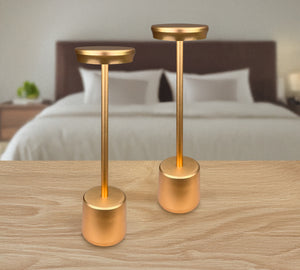 Coppia Di Lampada Da Tavolo LED Set 2 Pezzi Design Moderno Senza Fili Ricaricabile Controllo Touch Selezione Colore Intensità Dimmerabile Altezza Regolabile Con Adattatore Per Bottiglia 3000/4500/600K