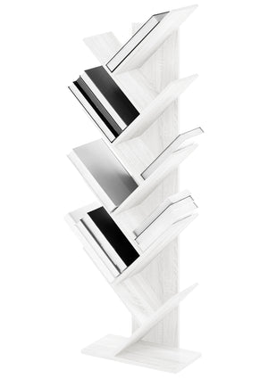 Liberia In Legno A Forma Ad Albero Scaffale 9 Ripiani Salvaspazio Verticale Camera Letto Soggiorno Studio Ufficio  Libro Mensola A Colonna Porta Libri Stile industrial Torre