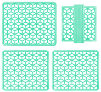 Set 4 Pezzi Tappetini Per Lavello Tappetino Antigoccia Scolapiatti Gocciolatoio Flessibile In Pvc Posate Bicchieri Accessori Cucina Protettivo Antifraffi Lavandino Cucina Prodotto Italiano
