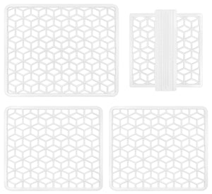 Set 4 Pezzi Tappetini Per Lavello Tappetino Antigoccia Scolapiatti Gocciolatoio Flessibile In Pvc Posate Bicchieri Accessori Cucina Protettivo Antifraffi Lavandino Cucina Prodotto Italiano