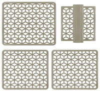 Set 4 Pezzi Tappetini Per Lavello Tappetino Antigoccia Scolapiatti Gocciolatoio Flessibile In Pvc Posate Bicchieri Accessori Cucina Protettivo Antifraffi Lavandino Cucina Prodotto Italiano