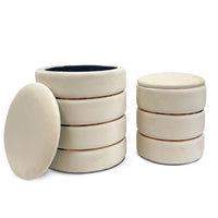 Coppia Pouf Poggiapiedi in Velluto 4 Colori Il Gruppone