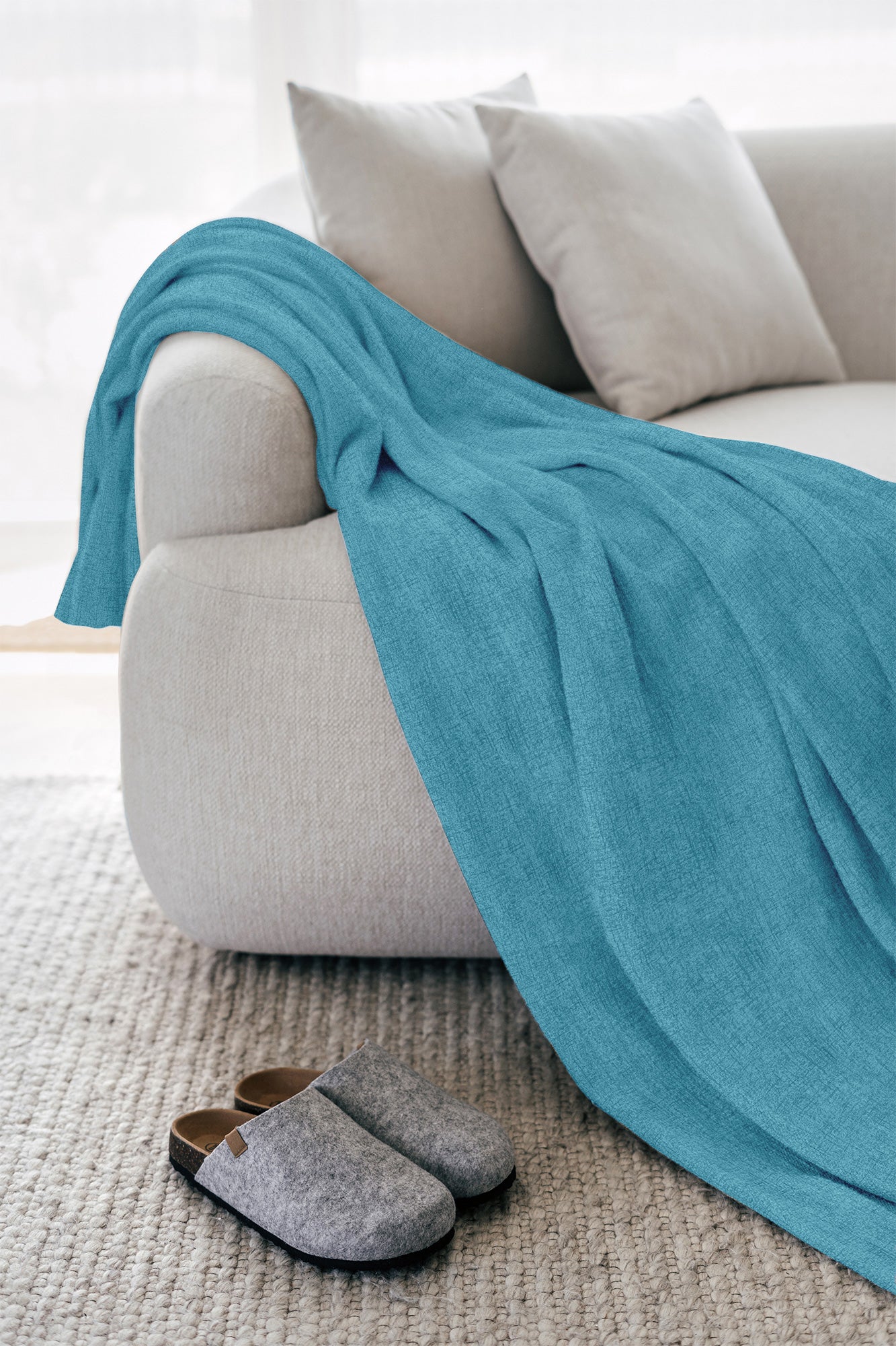 Copriletto Tinta Unita Estate Matrimoniale O Singolo Nazareno - Foto 1