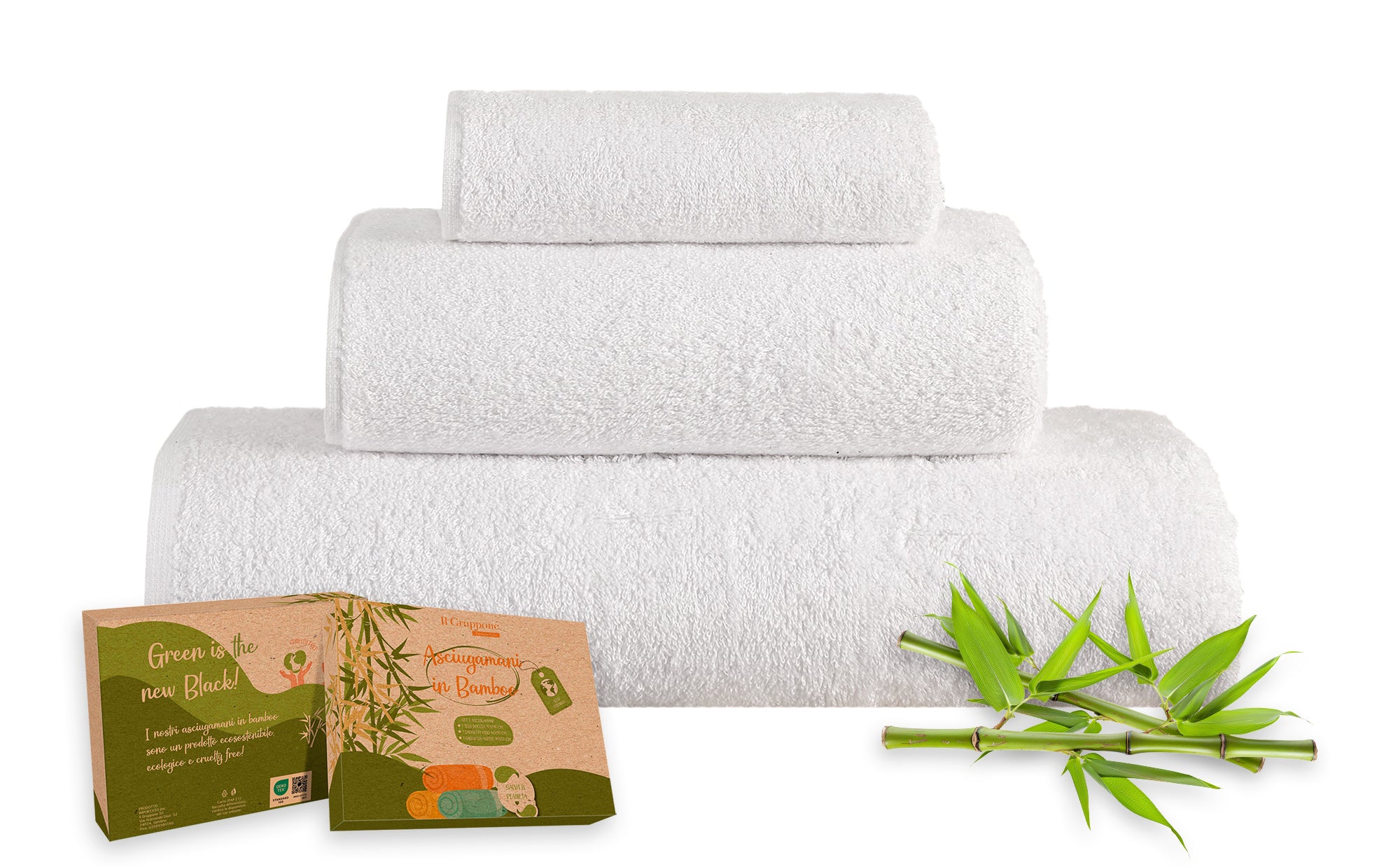Set Asciugamani Bambu in Biancherie per la Casa Set Asciugamani Bambu in Biancherie per la Casa