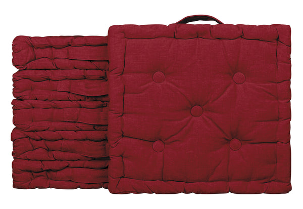 6 Pezzi Cuscini Sedia Quadrati Alti Mattonella Trapuntati Cuscino Da Pavimento Con Maniglia 40x40 Cm Altezza 6 Cm Cuscino Spesso Cucina Interno Esterno Coprisedia