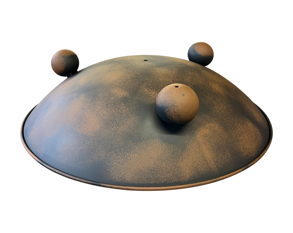 Braciere Da Esterno In Acciaio Nero - Diametro 57 Cm, Design Elegante Per Terrazzo - Foto 3