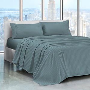Completo Letto Lenzuola Matrimoniale in Raso Cotone Set Biancheria Letto Tinta Unita Prodotto Certificato OekoTex Due Piazze,Tinta Unita Lenzuolo sopra, sotto e Federe
