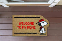 Peanuts Zerbino In Cocco Ingresso Snoopy Originale Rettangolare 70 x 40 Cm Tappeto Ingresso Asciugapassi Tappetino Antiscivolo