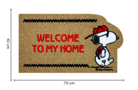 Peanuts Zerbino In Cocco Ingresso Snoopy Originale Rettangolare 70 x 40 Cm Tappeto Ingresso Asciugapassi Tappetino Antiscivolo