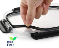 24 Pezzi Contenitori Ermetici Per Alimenti In Vetro Borosilicato 12 Contenitore 12 Coperchi Antiperdita Casa Ufficio Lavoro Scuola BPA FREE Firgo Freezer Microonde Lavastoviglie Porta Cibo Mangiare Viaggio