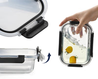 24 Pezzi Contenitori Ermetici Per Alimenti In Vetro Borosilicato 12 Contenitore 12 Coperchi Antiperdita Casa Ufficio Lavoro Scuola BPA FREE Firgo Freezer Microonde Lavastoviglie Porta Cibo Mangiare Viaggio