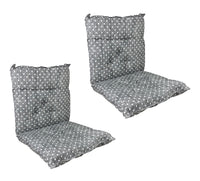 Set Cuscini Sedia Con Schienale e Laccetti Banda Elastica 40 x 80 Cm