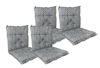 Set Cuscini Sedia Con Schienale e Laccetti Banda Elastica 40 x 80 Cm