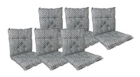 Set Cuscini Sedia Con Schienale e Laccetti Banda Elastica 40 x 80 Cm