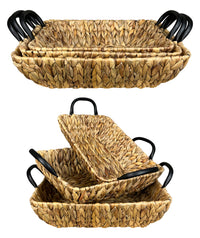 Cestini Vimini OUTBROS - Set 2 Pezzi Impilabili, Organizer Per Casa - Foto 2