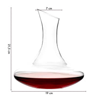 Decanter Per Vino In Vetro Molato 1.5 Litri Elegante Ampia Capienza Certificato Contatto Alimentare Ideale Anche Per Acqua Bibite Caraffa Trasparente Travaso Vigno