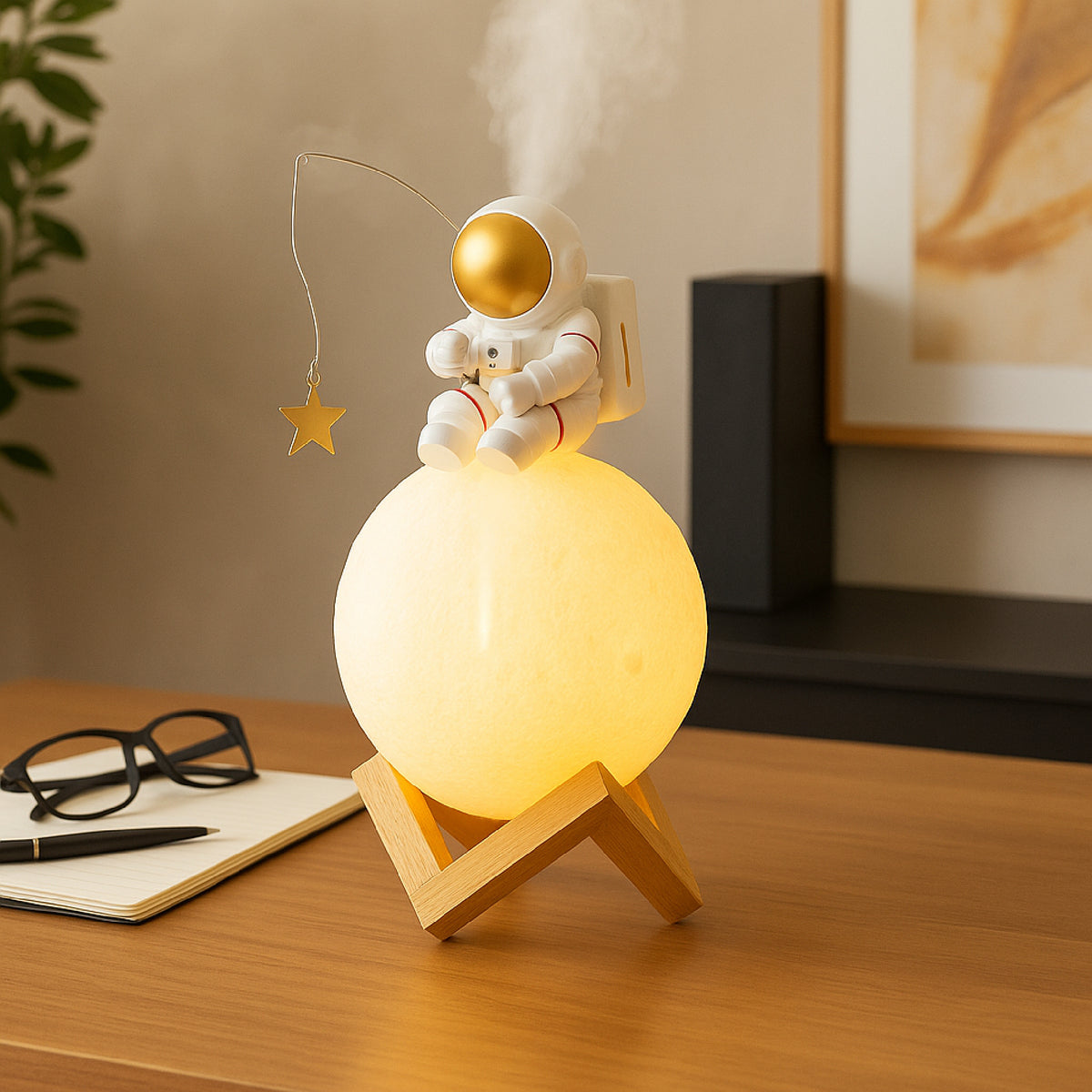 Diffusore Di Oli Essenziali A Forma Di Aeronauta Aromaterapia Nebbia Fredda Con Luci Funzione Timing Soggiorno Camera Da Letto Ricarica Usb Moderno Galaxy