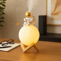 Diffusore Di Oli Essenziali A Forma Di Aeronauta Aromaterapia Nebbia Fredda Con Luci Funzione Timing Soggiorno Camera Da Letto Ricarica Usb Moderno Galaxy