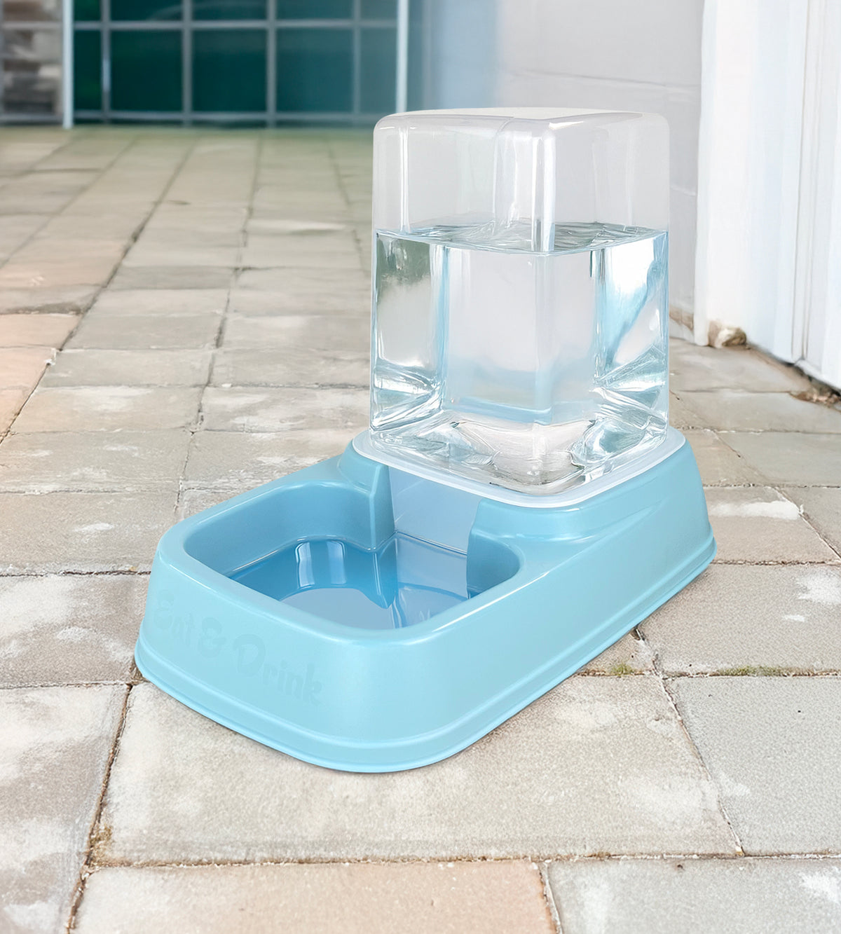 Dispenser Cibo Acqua Gatti Cani Distributore Automatico Crocchette Grande Capiente 8 Litri