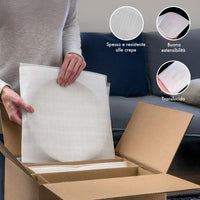 100 Pezzi Pluriball Buste Per Imballaggio Fogli Imballaggio In Poliuretano Espanso Trasloco Protezione Vetro Piatti Porcellane Stoviglie 30x30Cm Imballo Materiale Fragile Delicato