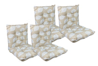 Set Cuscini Sedia Con Schienale e Laccetti Banda Elastica 40 x 80 Cm