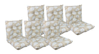 Set Cuscini Sedia Con Schienale e Laccetti Banda Elastica 40 x 80 Cm