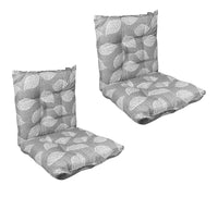 Set Cuscini Sedia Con Schienale e Laccetti Banda Elastica 40 x 80 Cm