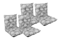 Set Cuscini Sedia Con Schienale e Laccetti Banda Elastica 40 x 80 Cm