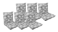 Set Cuscini Sedia Con Schienale e Laccetti Banda Elastica 40 x 80 Cm
