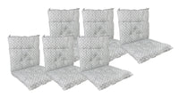 Set Cuscini Sedia Con Schienale e Laccetti Banda Elastica 40 x 80 Cm