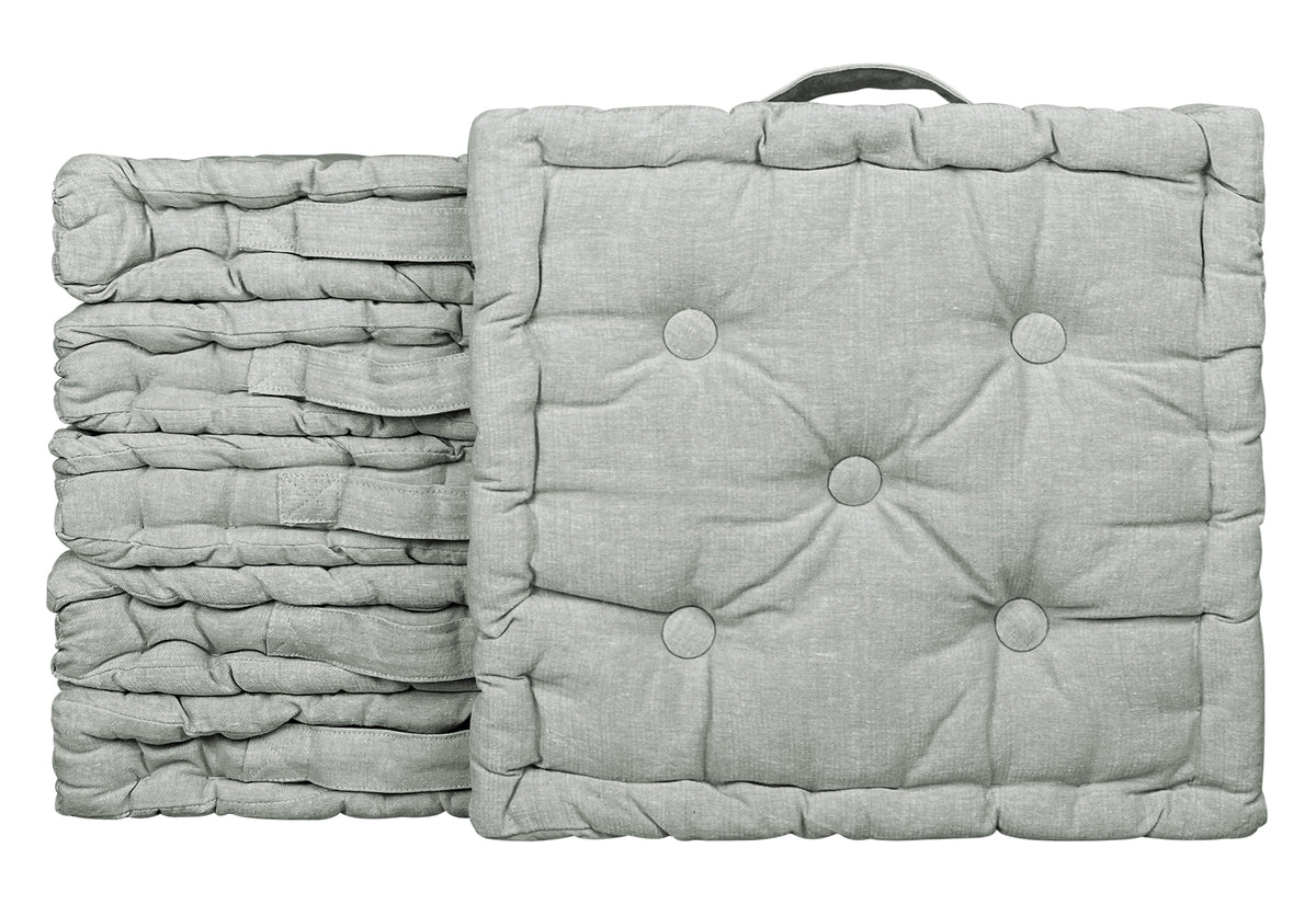 6 Pezzi Cuscini Sedia Quadrati Alti Mattonella Trapuntati Cuscino Da Pavimento Con Maniglia 40x40 Cm Altezza 6 Cm Cuscino Spesso Cucina Interno Esterno Coprisedia