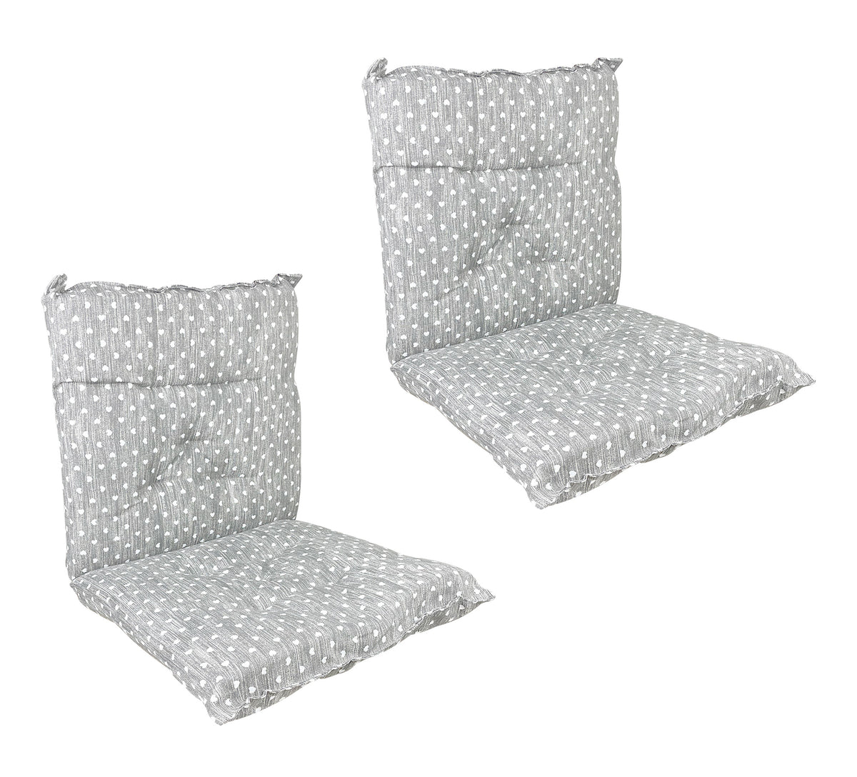 Set Cuscini Sedia Con Schienale e Laccetti Banda Elastica 40 x 80 Cm