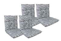 Set Cuscini Sedia Con Schienale e Laccetti Banda Elastica 40 x 80 Cm
