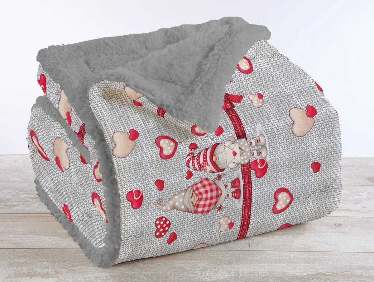 Coperta Plaid in Pile Sherpa Invernale, Morbida e Calda, Coperta Pelosa Copri Letto o Divano in Finta Pelliccia Singola Matrimoniale Doppio Lato