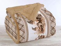 Coperta Plaid in Pile Sherpa Invernale, Morbida e Calda, Coperta Pelosa Copri Letto o Divano in Finta Pelliccia Singola Matrimoniale Doppio Lato