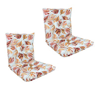 Set Cuscini Sedia Con Schienale e Laccetti Banda Elastica 40 x 80 Cm