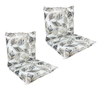 Set Cuscini Sedia Con Schienale e Laccetti Banda Elastica 40 x 80 Cm