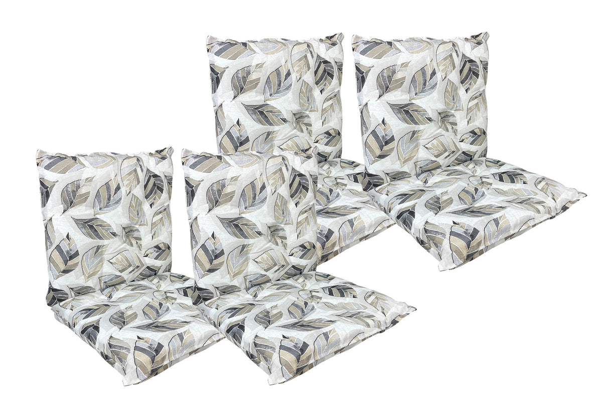 Set Cuscini Sedia Con Schienale e Laccetti Banda Elastica 40 x 80 Cm