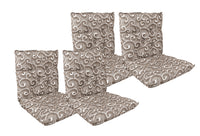 Set Cuscini Sedia Con Schienale e Laccetti Banda Elastica 40 x 80 Cm