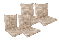 Set Cuscini Sedia Con Schienale e Laccetti Banda Elastica 40 x 80 Cm