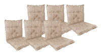 Set Cuscini Sedia Con Schienale e Laccetti Banda Elastica 40 x 80 Cm