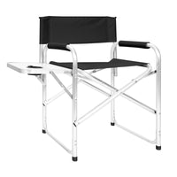 Sedia Sgabello Regista Poltrona Pieghevole in Alluminio Lavabile Leggera Lavabile con Tavolino Porta Bibite Incluso Campeggio Mare Spiaggia